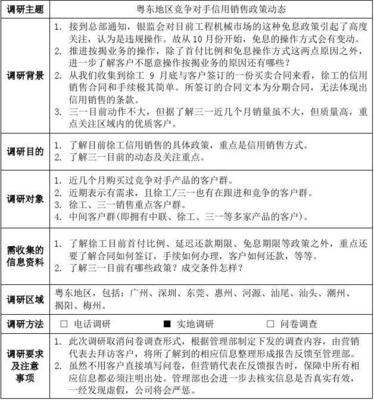 10月份市場(chǎng)調(diào)研計(jì)劃